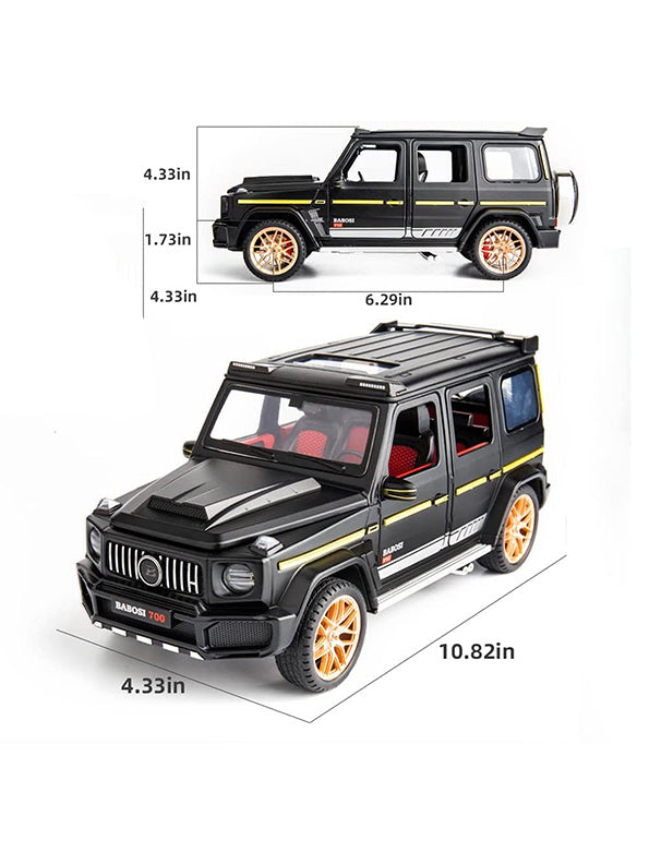Brabus 800 Metal Model Diecast Car Lights Sound And Openable Doors - Black - Toyloft