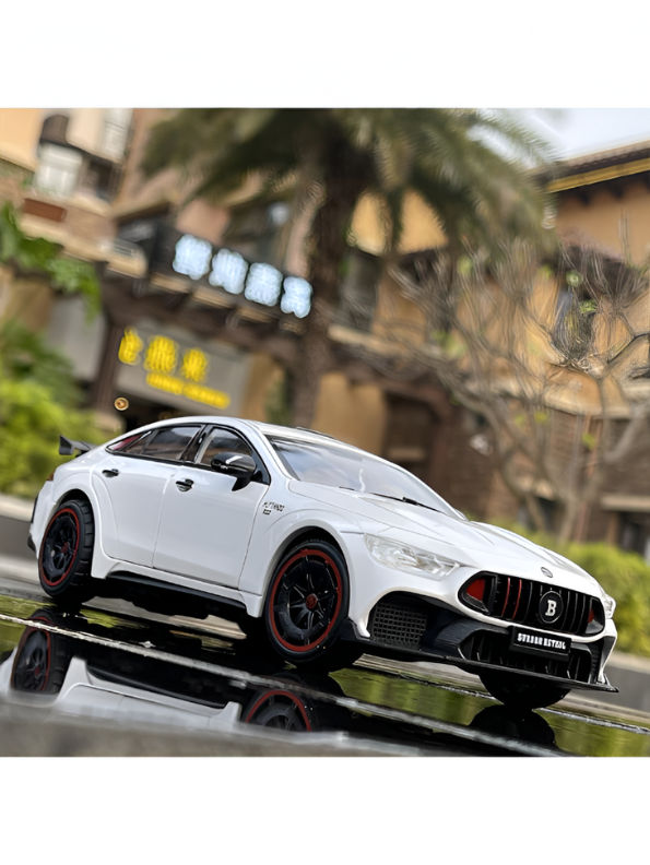 Brabus Rocket 900 – Metal Diecast Model Car Scale 1/24 with Light & Sound for Kids White LMI15747.