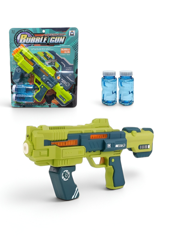 Bubble Gun Toy with 2 Bubble Solution Bottles – High Output 8000+ Bubbles/Min, Leak-Proof Automatic Bubble Blaster TV6041