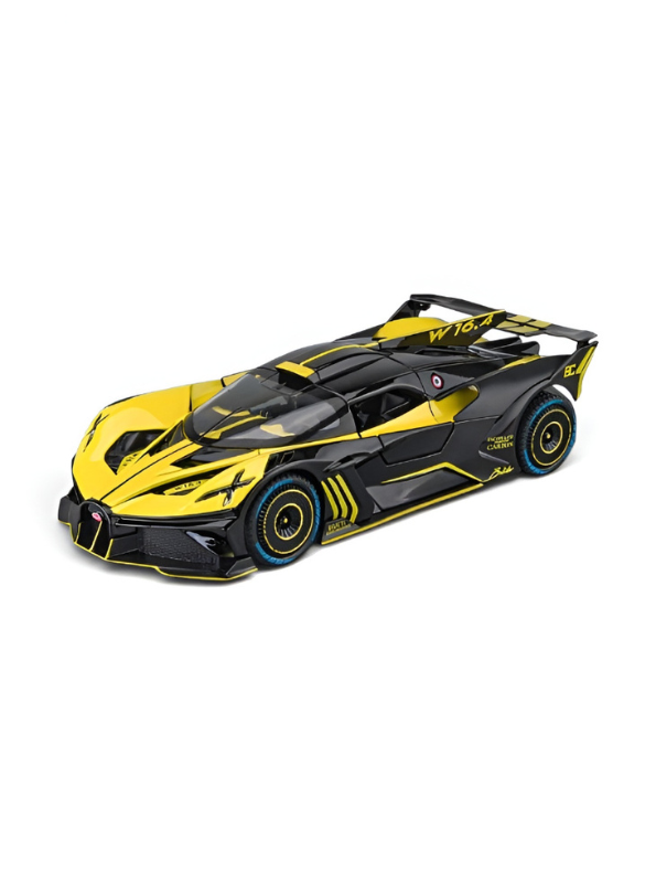 Bugatti Bolide Diecast Model Car – Scale 1:24 With Smoke Zinc Alloy Diecast Car Collectible for Kids and Adults LMI15527