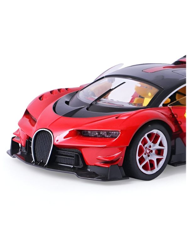 Bugatti Remote Control Car 1:16 Scale Red – High-Speed Racing RC Car with LED Headlights, Batteries Included, Stylish Design for Kids.