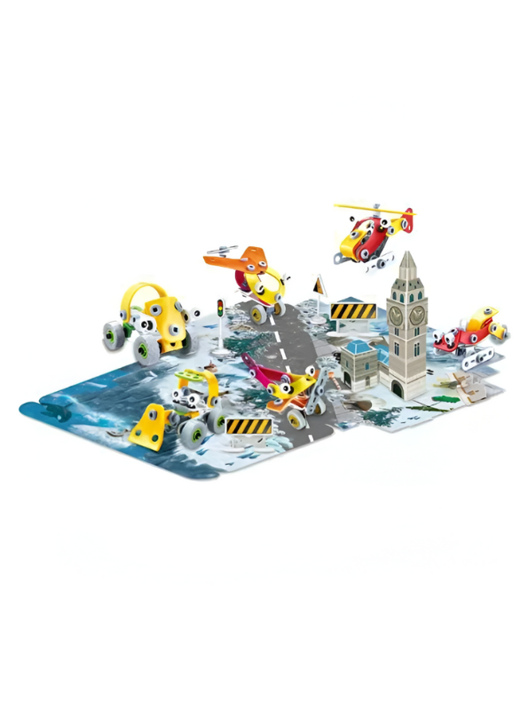 Build & Play – 178PCS Aircraft Bell Tower Construction Kit STEM Building Blocks Toy for Kids, Educational Assembly Playset NX13236.