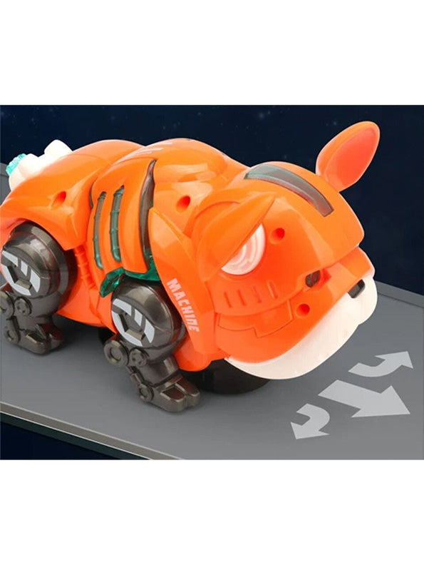 Bull Dog Musical Toy Lights And Sound Effect - Orange (L-1) - Toyloft