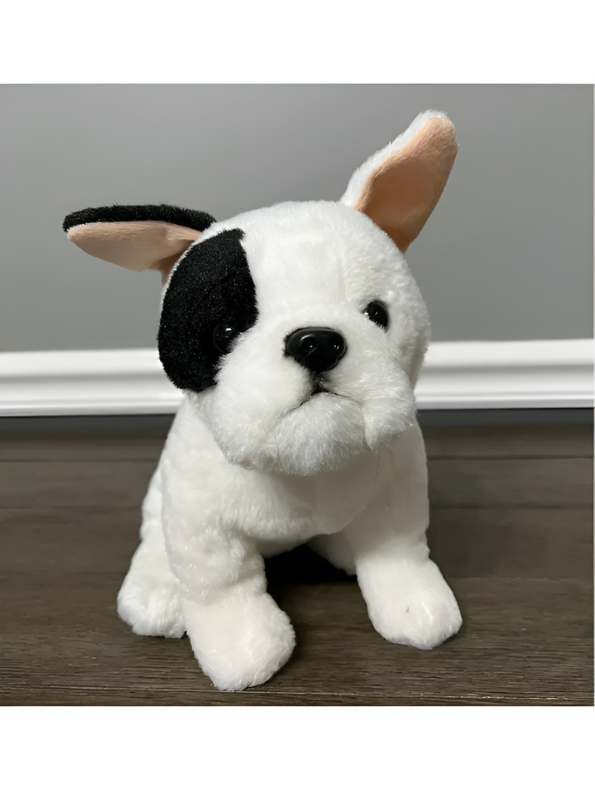 Bull Terrier Plush Toy 25cm – Soft White Spotted Puppy Stuffed Animal ST16297.
