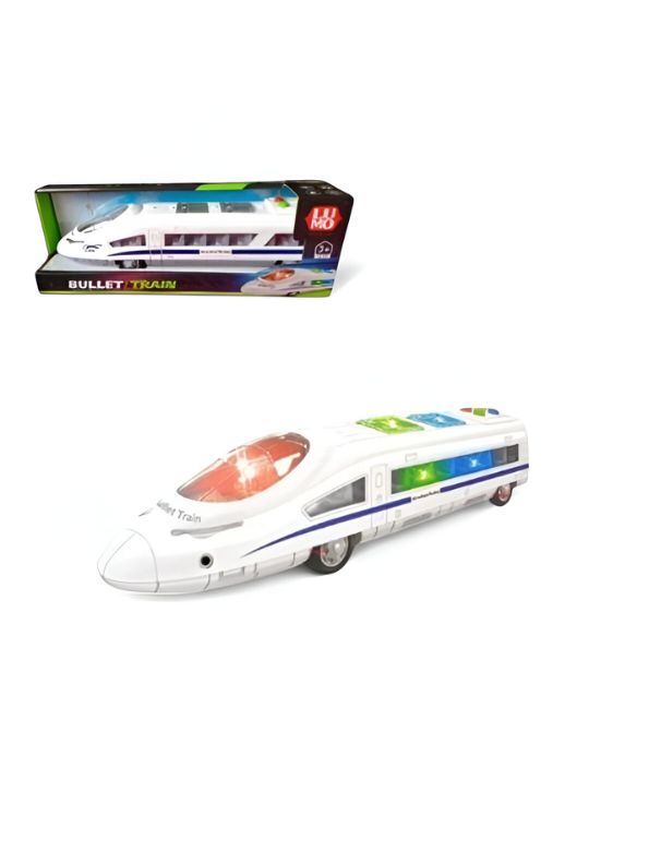 Bullet Train Toy – Train Toy with Lights, Music, Sound Effects & Friction Powered for Kids and Babies LMI12713.