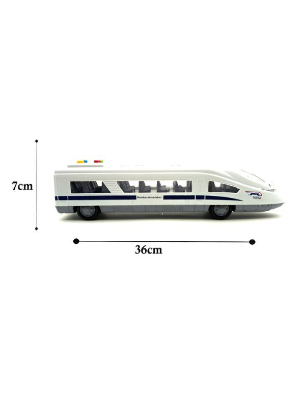 Bullet Train Toy – Train Toy with Lights, Music, Sound Effects & Friction Powered for Kids and Babies LMI12713.