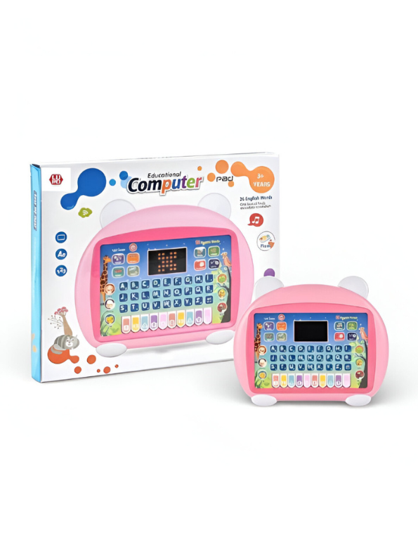 Kids Educational Computer Tablet for Toddlers – Learning Pad with Alphabet, Numbers, and Music – Early Development Toy for Boys & Girls Ages 3+ (Pink) LMI13941