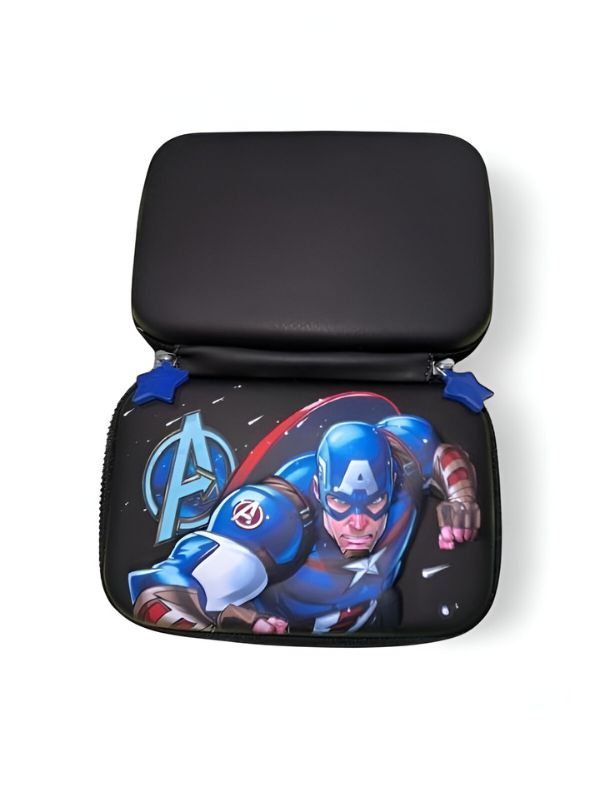 CapShield – Captain America Blister Pouch for Kids | Single Chain Marvel Avenger Pencil Case | Superhero Stationery Bag NOV12045.