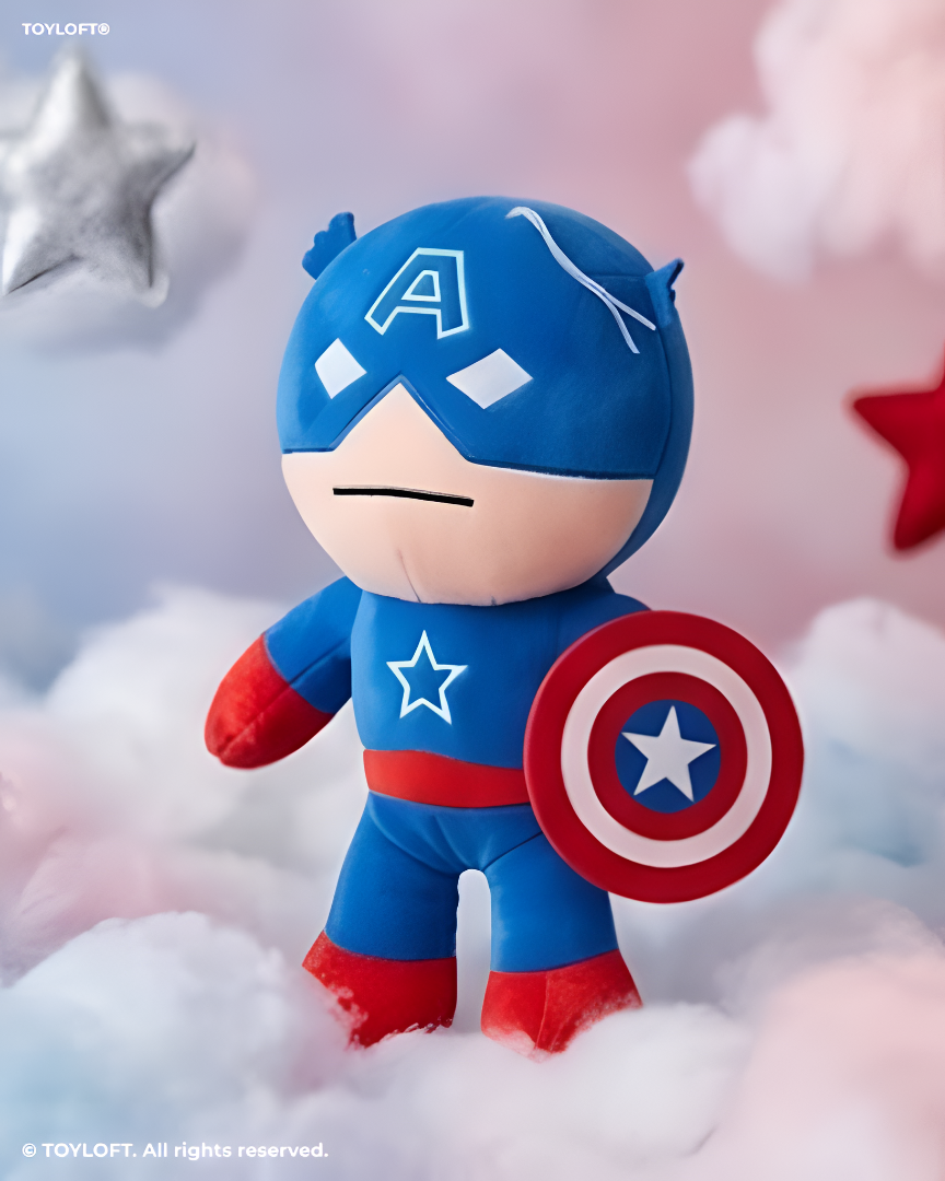 Captain America Plush Toy – 7 Inch Marvel Superhero Soft Stuffed Toy ST11383.