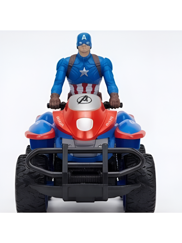 Captain America RC Quad Bike – 1:10 Scale Remote Control Marvel Avengers Racing Car Toy with Controller for Kids TV4669