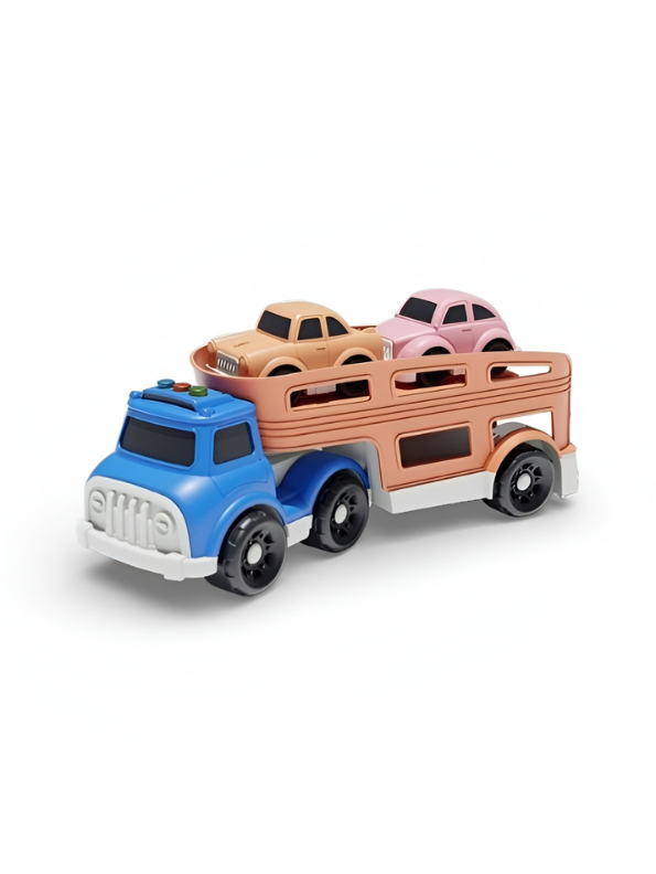 Car Transporter Truck Toy with 3 Mini Cars – Double Decker Carrier Playset NX16692.