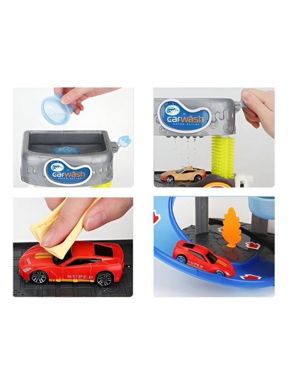 Car Wash Playset – Color Changing Car Wash Toy with Track, Lights & Sounds | Interactive Parking Garage Toy for Kids | Best Gift for Boys & Girls LMI-10A-2.