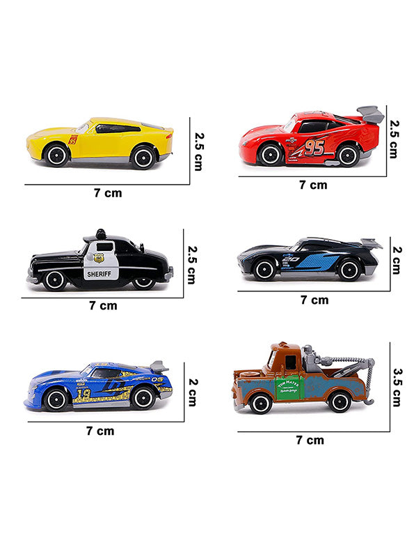 Cars Model Diecast Car Pack Of 6 (S) - Toyloft