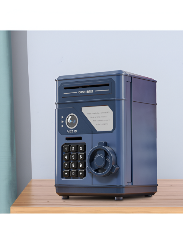 Blue - CashMate – Kids’ Piggy Bank ATM Box for Coin & Cash Savings with Fun Entrance NX15688.