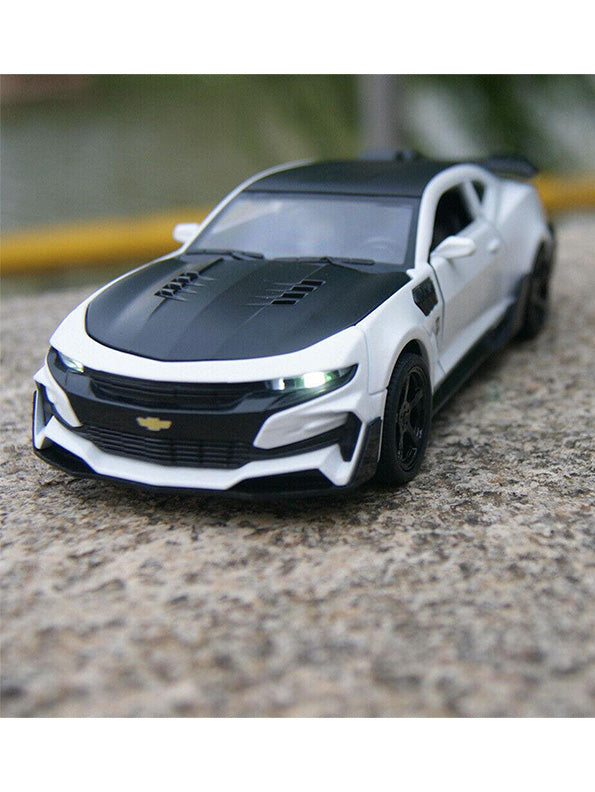 Chevrolet Camaro Metal Model Diecast Car - White Scale 1:32 (T-M-15) - Toyloft