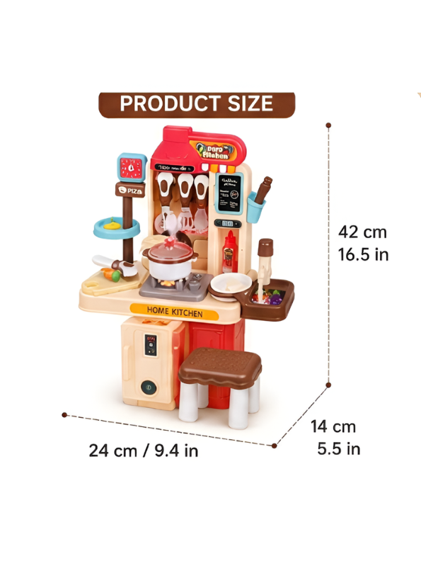 Children's Pretend Play Home Kitchen Toy Set | 47 PCS Cutlery & Cooking Accessories TV7132