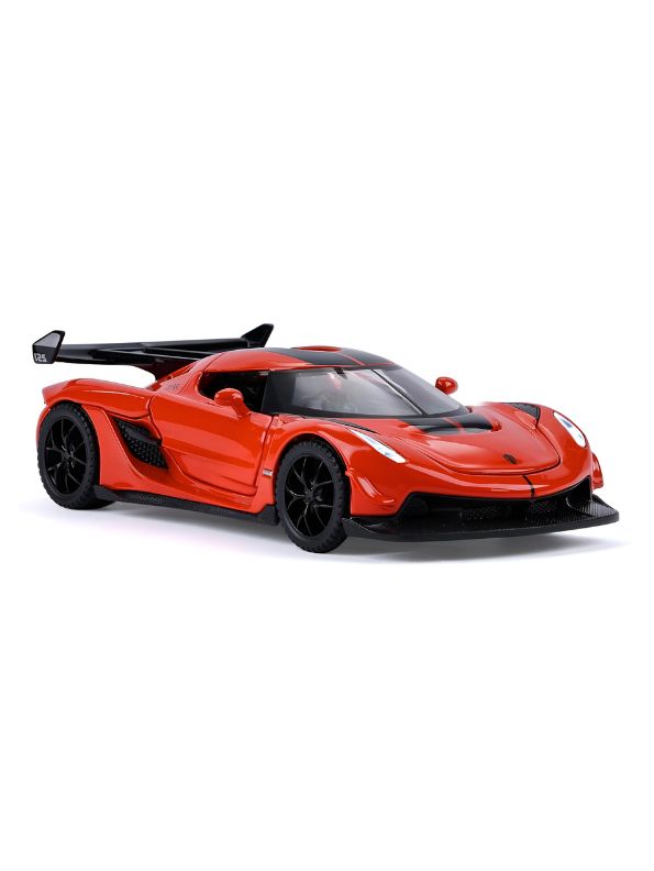 Orange - Chiyuan Koenigsegg Diecast Car – Premium Scale Model for Collectors & Enthusiasts with Acrylic Display Case.