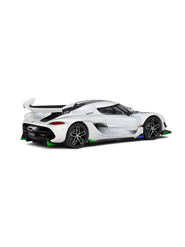 White - Chiyuan Koenigsegg Diecast Car – Premium Scale Model for Collectors & Enthusiasts with Acrylic Display Case.