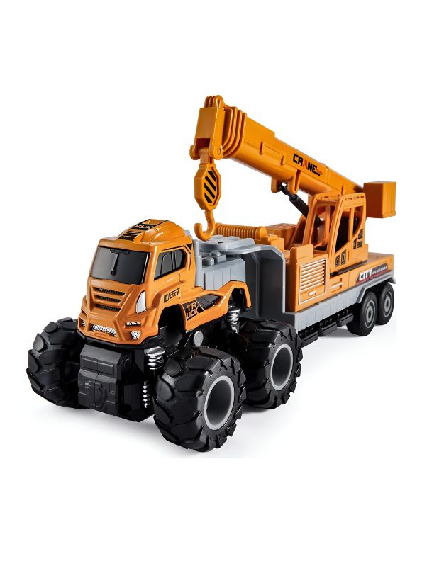 City Crane Construction Truck Toy – Realistic Heavy Duty Vehicle for Kids LMI12105.