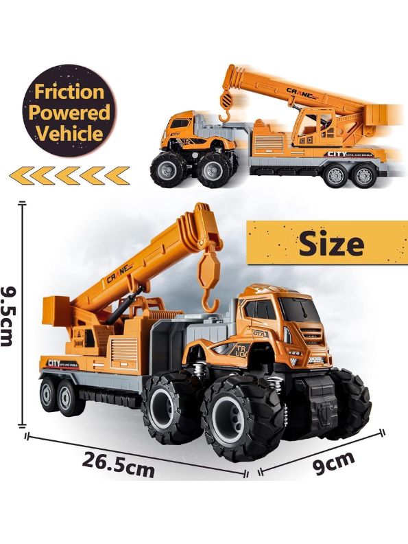 City Crane Construction Truck Toy – Realistic Heavy Duty Vehicle for Kids LMI12105.
