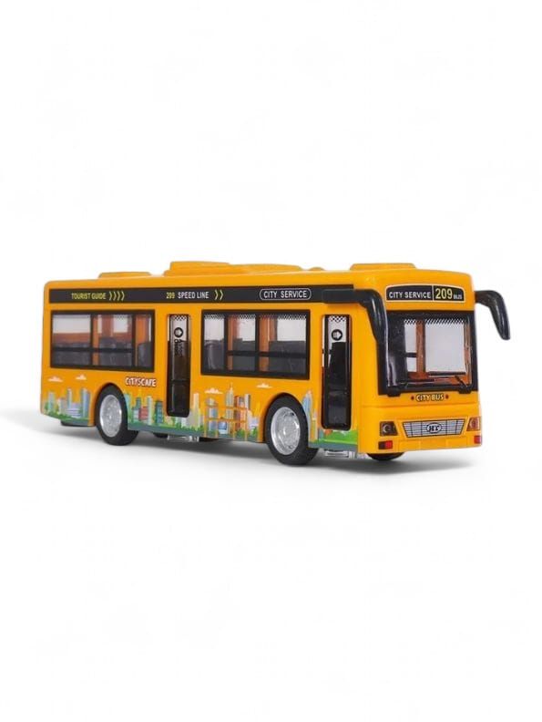 CityRide – Pull-Back City Service Bus Toy for Kids | Flashing Lights, Fun Music & Realistic Design.