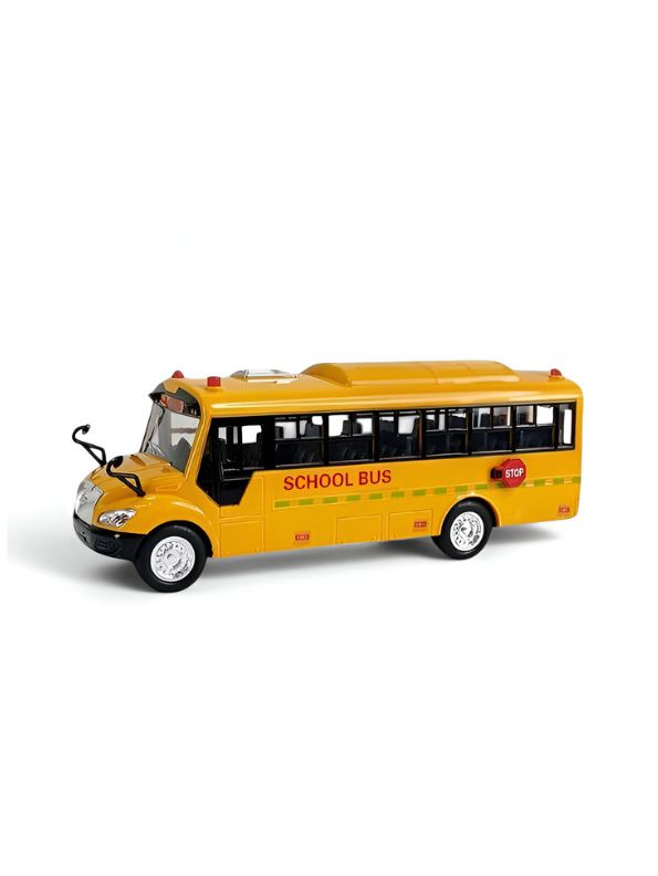 City School Bus Toy – Musical Inertia Bus with Flashing Lights & Realistic Sounds - LMI12381.