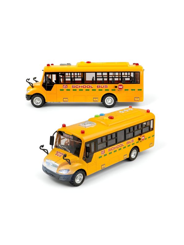 City School Bus Toy – Musical Inertia Bus with Flashing Lights & Realistic Sounds - LMI12381.