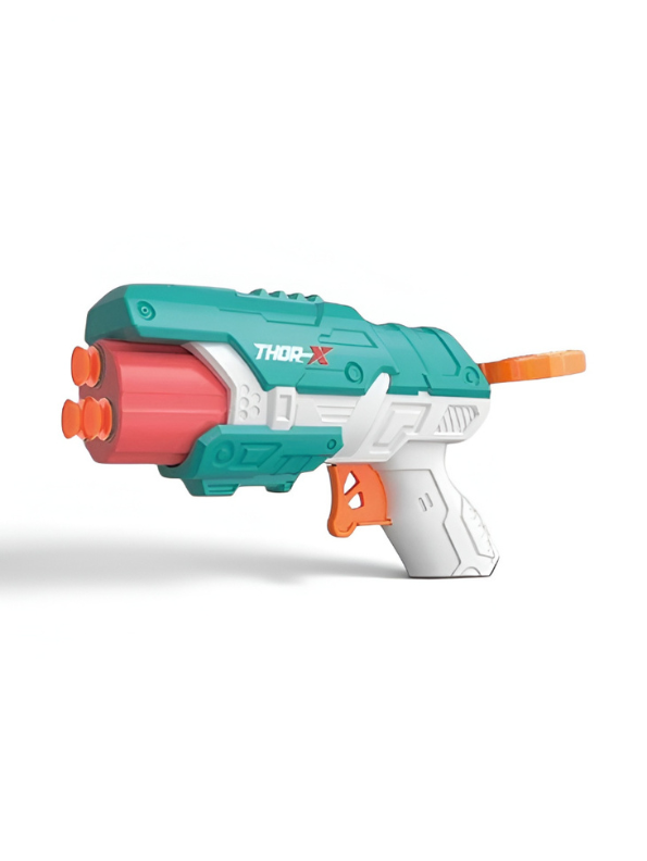 Clarion Fierce Up Thor-X Foam Dart Blaster Manual Soft Bullet Toy Gun Turquoise LMI12075.