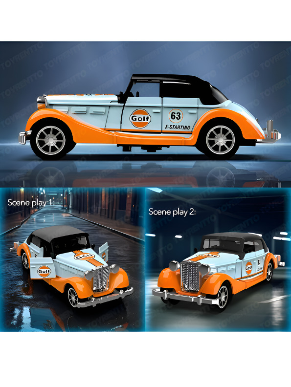 Classic Gulf Oil Edition Vintage Roadster 1:36 Scale Die-Cast Model Car MD3163.