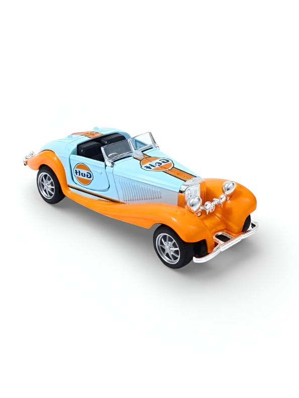 Pack of 2 Classic Gulf Oil Edition Vintage Roadster 1:36 Scale Die-Cast Model Car MD3163.