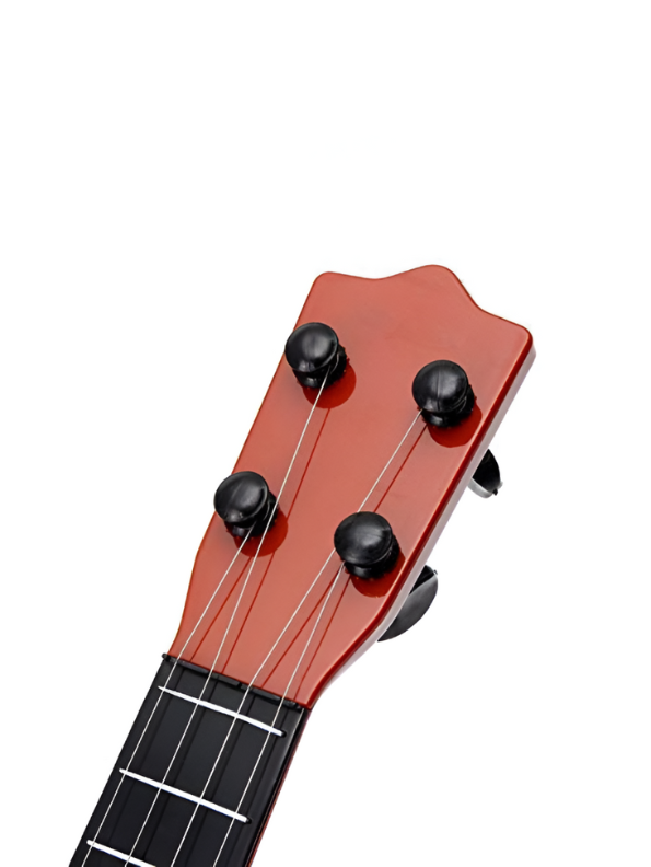 Classic Ukulele Toy - 4-String Small Guitar Musical Instrument | Natural Oak Brown LMI8363.