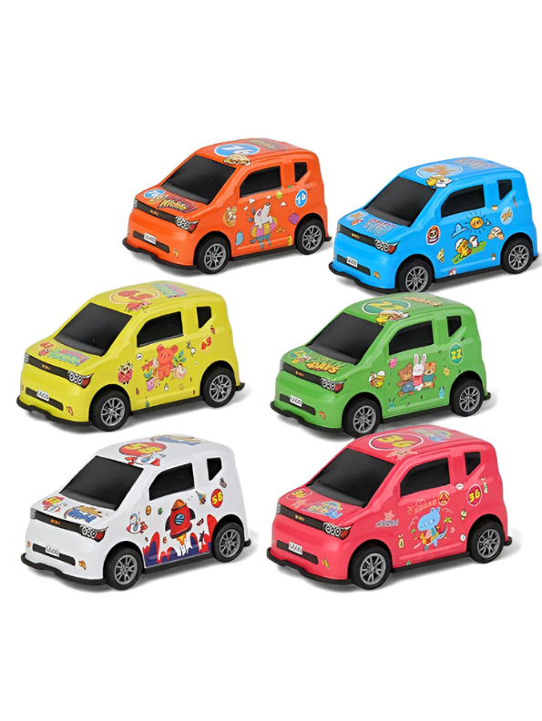 Colorful Mini Die-Cast Car Set – Durable Pull-Back Cartoon Vehicles for Toddlers, Boys & Girls LMI15825.