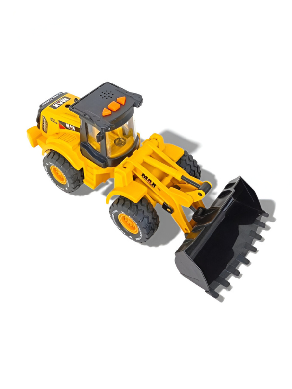 Construction Excavator Toy Sandpit Digger with Heavy-Duty Tires, Moveable Scoop Front Loader LMI12715.