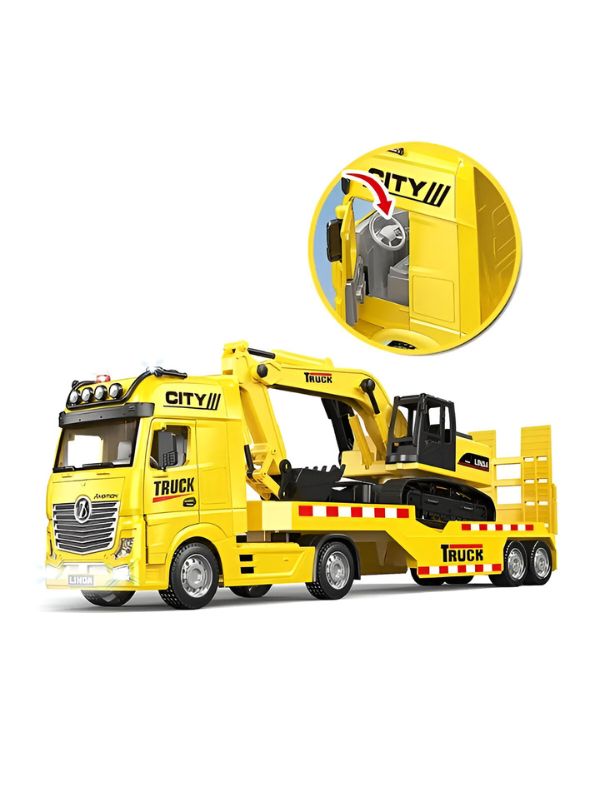 Construction Hero Excavator Toy – Pull Back Action Vehicle for Kids LMI15023.