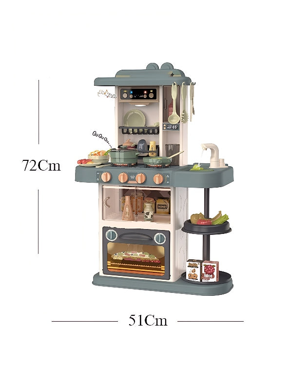Big Size - Cooking Pretend Play Toy Kitchen Set - Grey (MS-M-1) - Toyloft