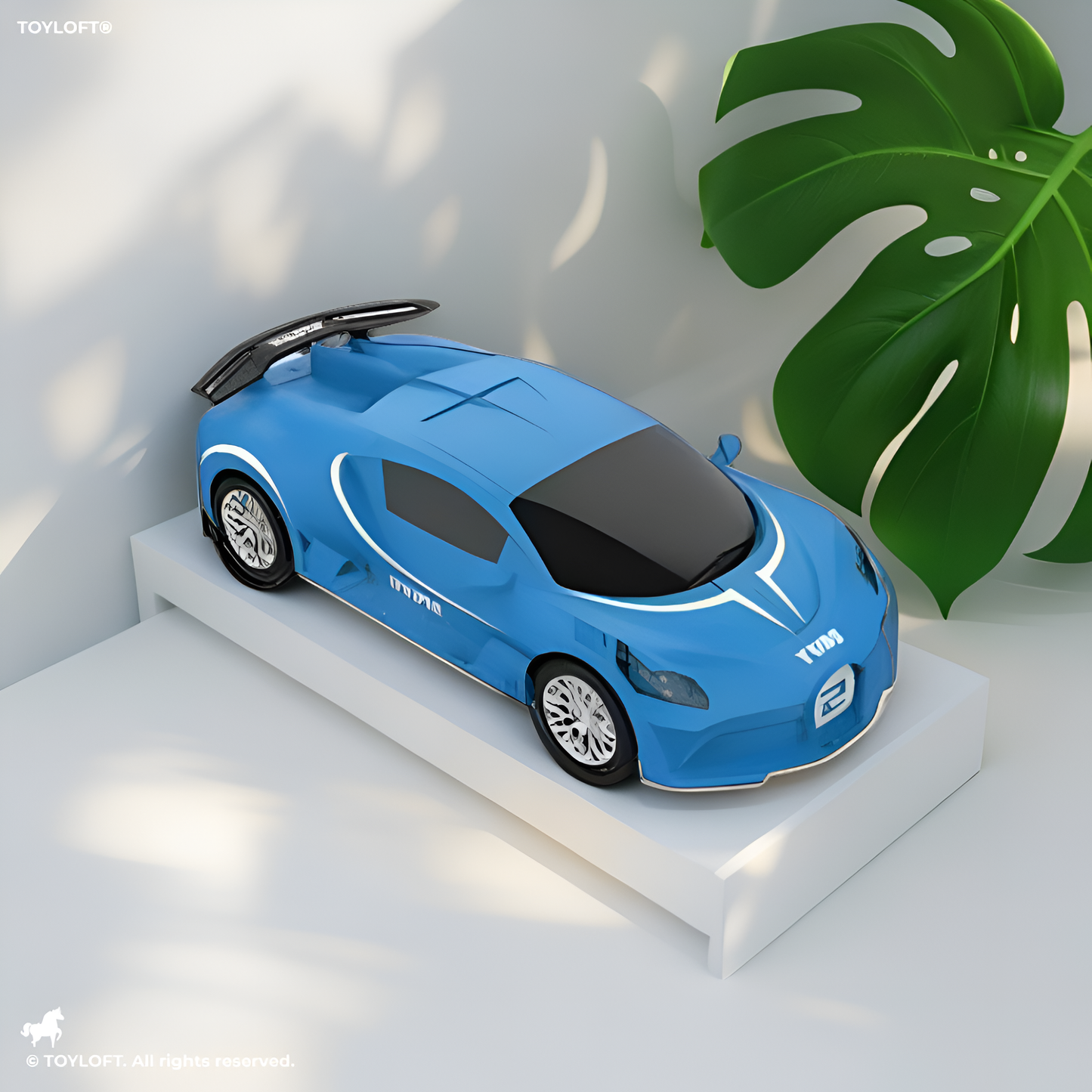 Blue Bugatti-Style RC Sports Car for Kids | 1:14 Scale Die-Cast Model with Remote Control LMI15078