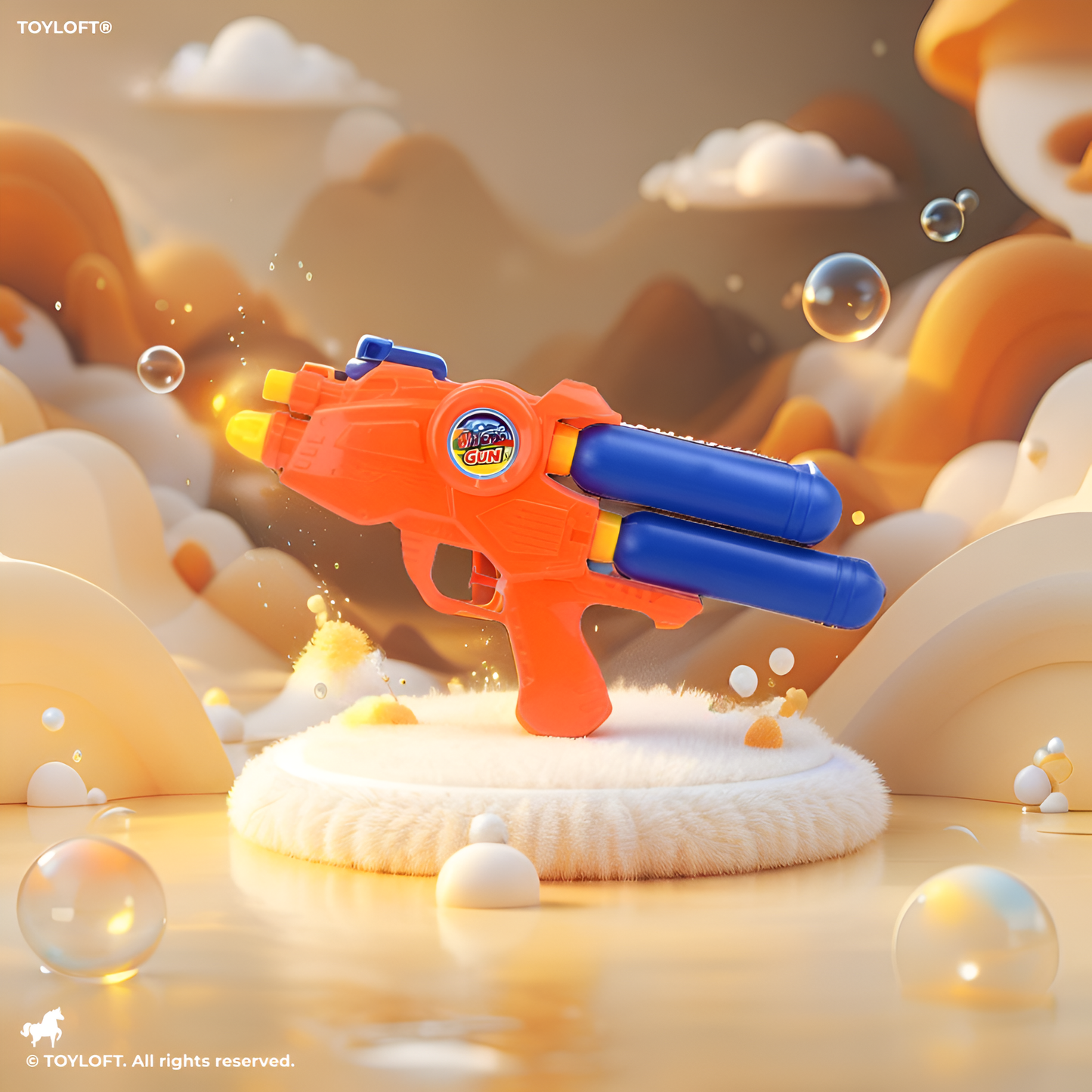 PumpPro – 300ml Water Pichkari Toy | Easy Pump Action Long-Range Water Gun for Kids’ Summer & Holi Fun Orange LMI14330.