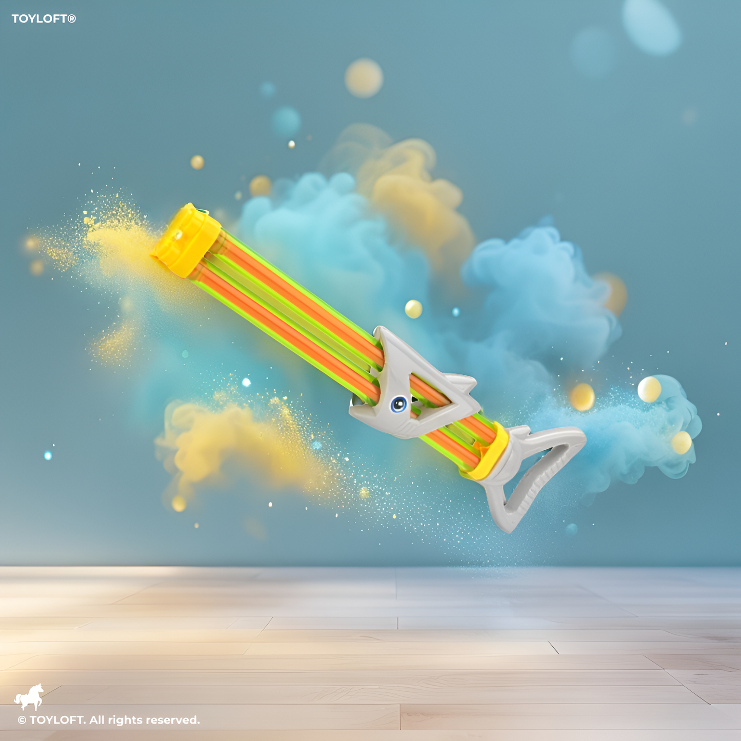 PowerSpray – 300ml Water Gun Pichkari | Long-Range Durable Summer Water Blaster for Children Grey LMI14332.