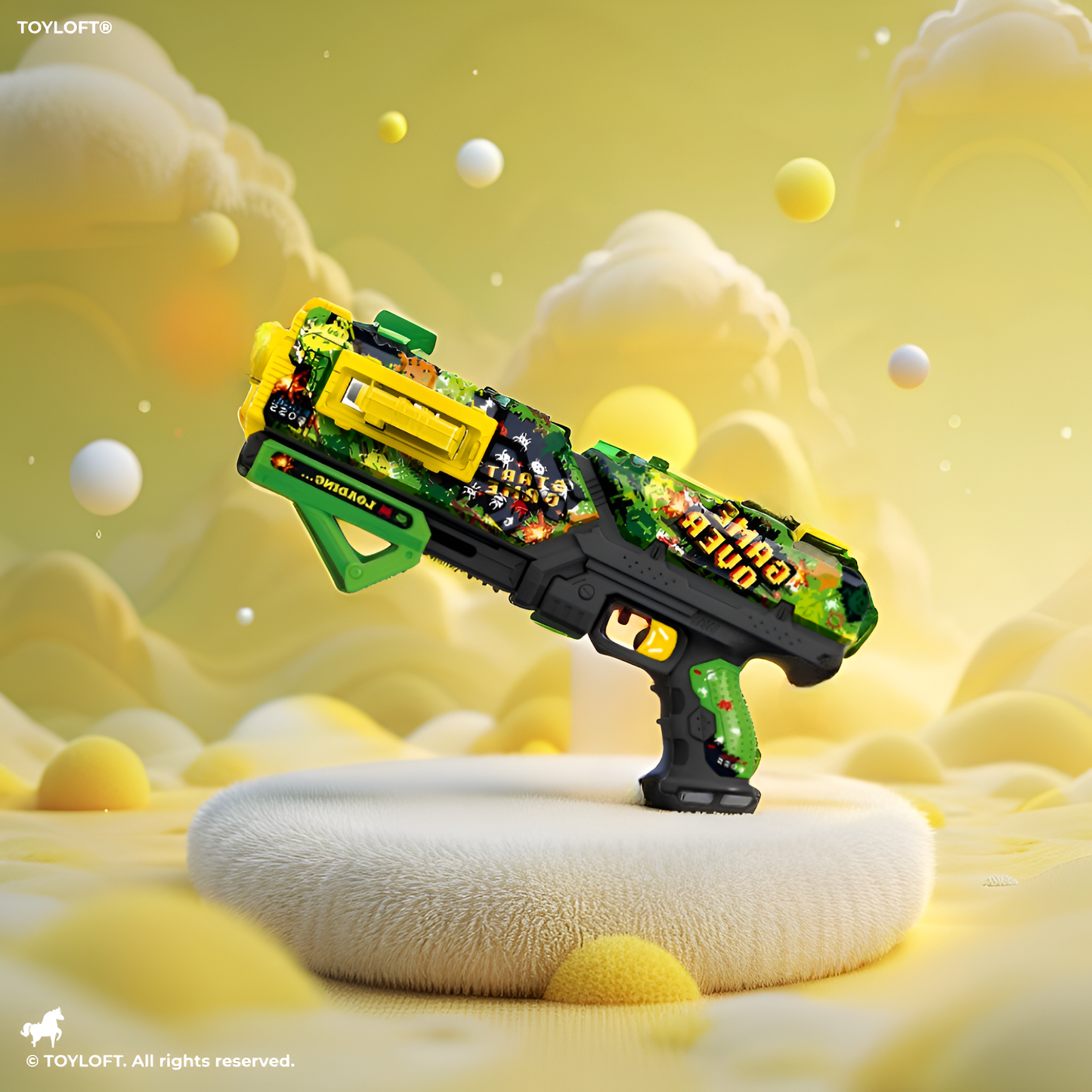 Arcade Style Toy Gun for Kids Ages 8+ – Game Over Pattern Blaster – Indoor & Outdoor Action Toy – Cool Birthday Gift for Boys & Girls NX16113