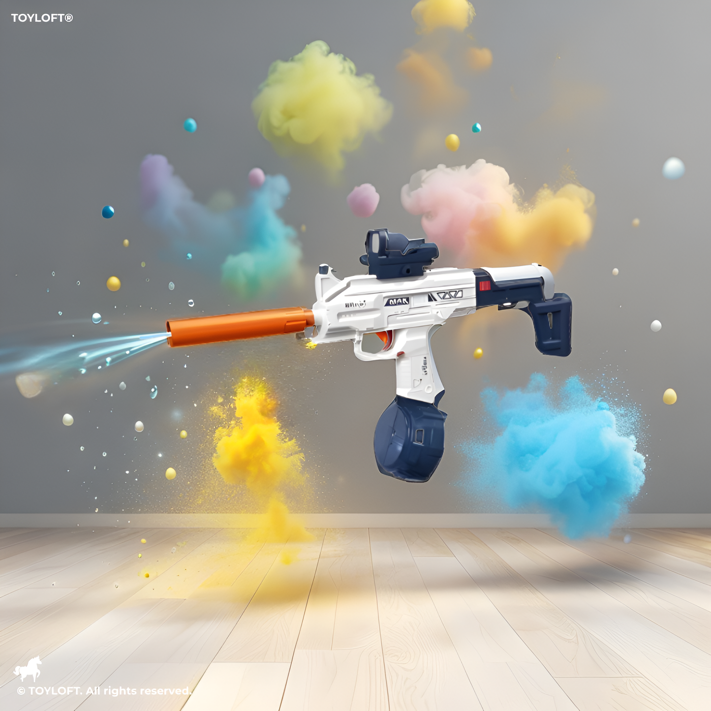 Mini Rifle - Electric Water Gun Toy 5–8m Long Range Automatic Pichkari, Rechargeable Kids Water Shooter for Summer Play LMI15832.