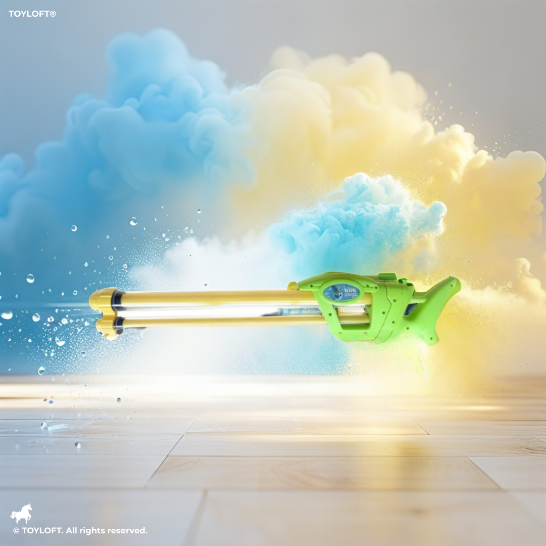 Green Max-Blast Streamer Professional Pump-Action Water Cannon | 350ml Ultimate High-Power Summer Water Blaster for Kids & Adults LMI15848