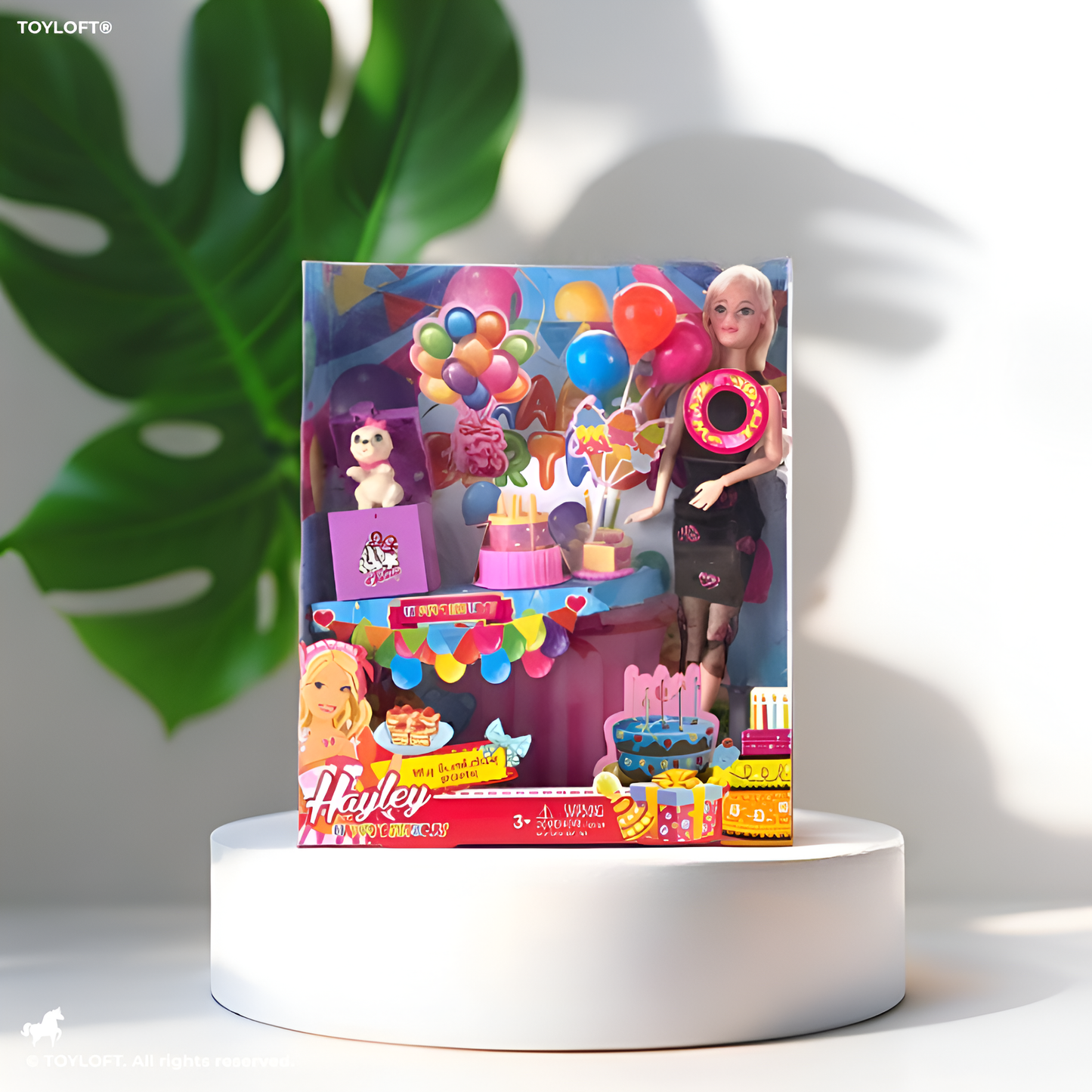 Barbie Doll Birthday Party Playset with Cake & Party Accessories for Girls & Kids NX13255