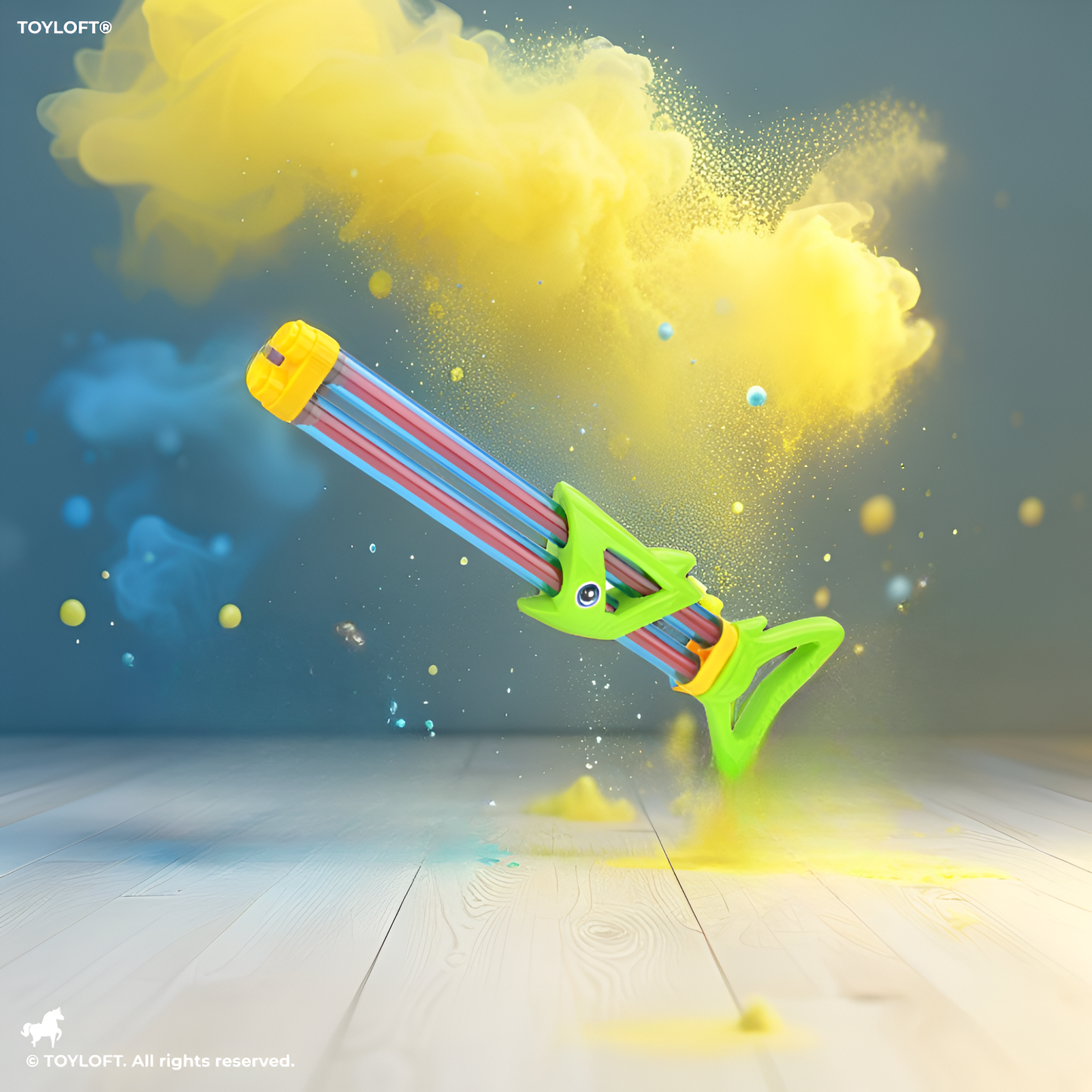 PowerSpray – 300ml Water Gun Pichkari | Long-Range Durable Summer Water Blaster for Children Green LMI14332.