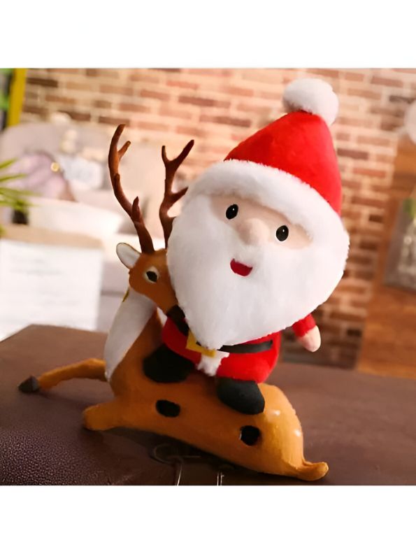 Santa Plush - Santa Claus with V-Shaped Beard, Soft Stuffed Plush Toy for Kids & Christmas Decoration | 8 inches - MS14181.