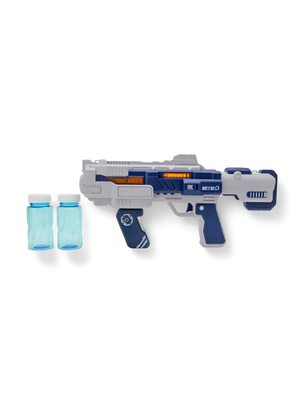 Cool Sci-Fi Design LED Light-Up Bubble Gun Toy - Fun Automatic Bubble Blower for Parties NX15591