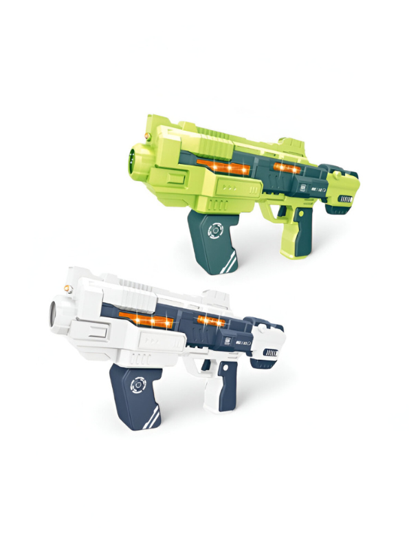 Cool Sci-Fi Design LED Light-Up Bubble Gun Toy - Fun Automatic Bubble Blower for Parties NX15649