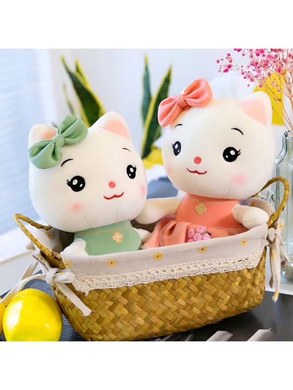 Green - Soft and Cuddly Plush Kitty – Premium Stuffed Toy for Boys and Girls | 10 inches - MS14503.