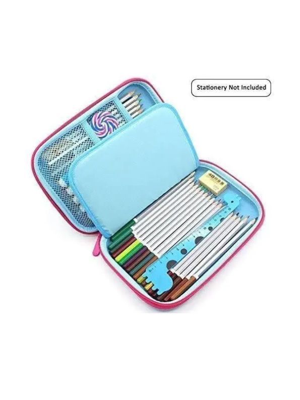 Blue - Crocster – Crocodile Face Pencil Pouch for Kids | Single Chain Case | Fun Animal Design for Colour Pens & Stationery NOV8556.