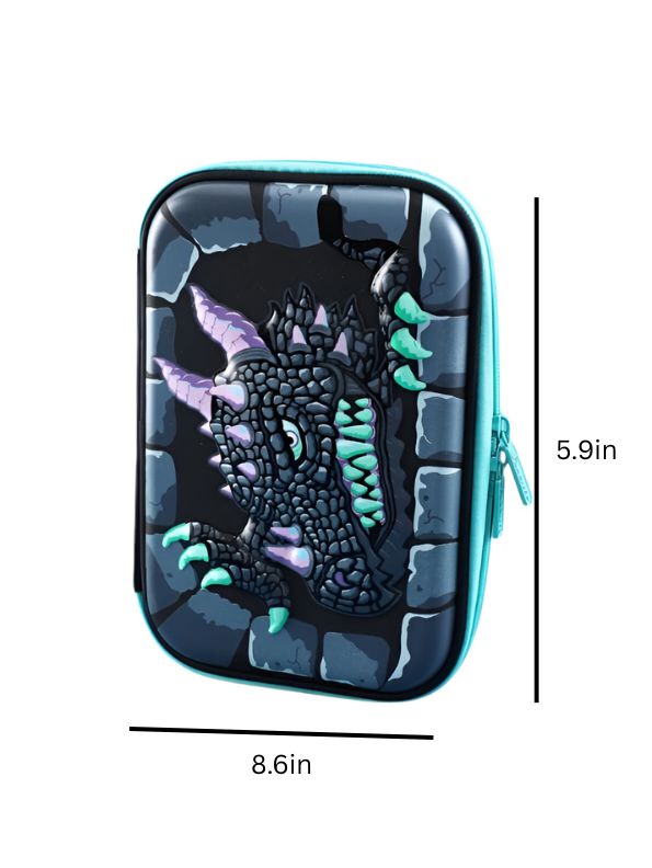 Crocster – Crocodile Face Pencil Pouch for Kids | Single Chain Case | Fun Animal Design for Colour Pens & Stationery NOV8556.