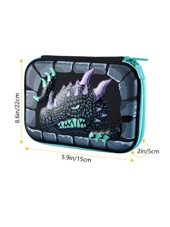 Crocster – Crocodile Face Pencil Pouch for Kids | Single Chain Case | Fun Animal Design for Colour Pens & Stationery NOV8556.